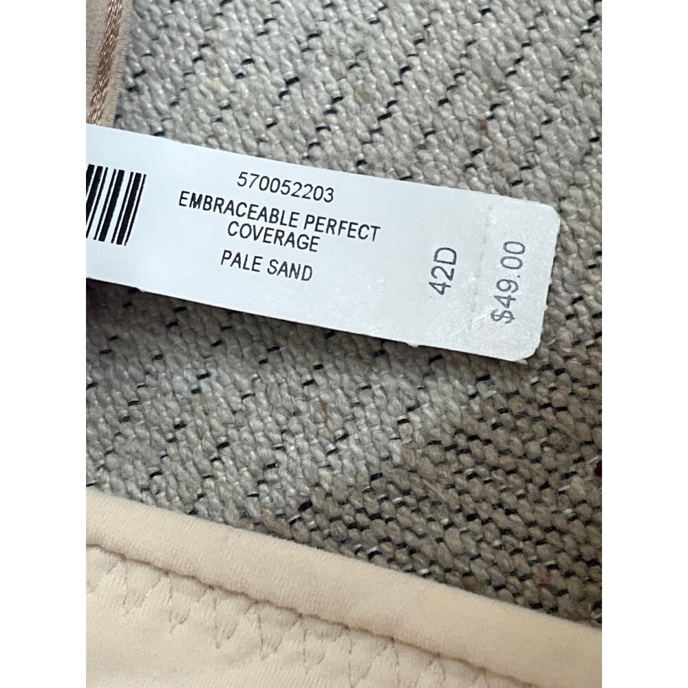 Soma Embraceable Perfect Coverage Underwire Pale Sand Bra, size 42D, MSRP $49 - Picture 7 of 11